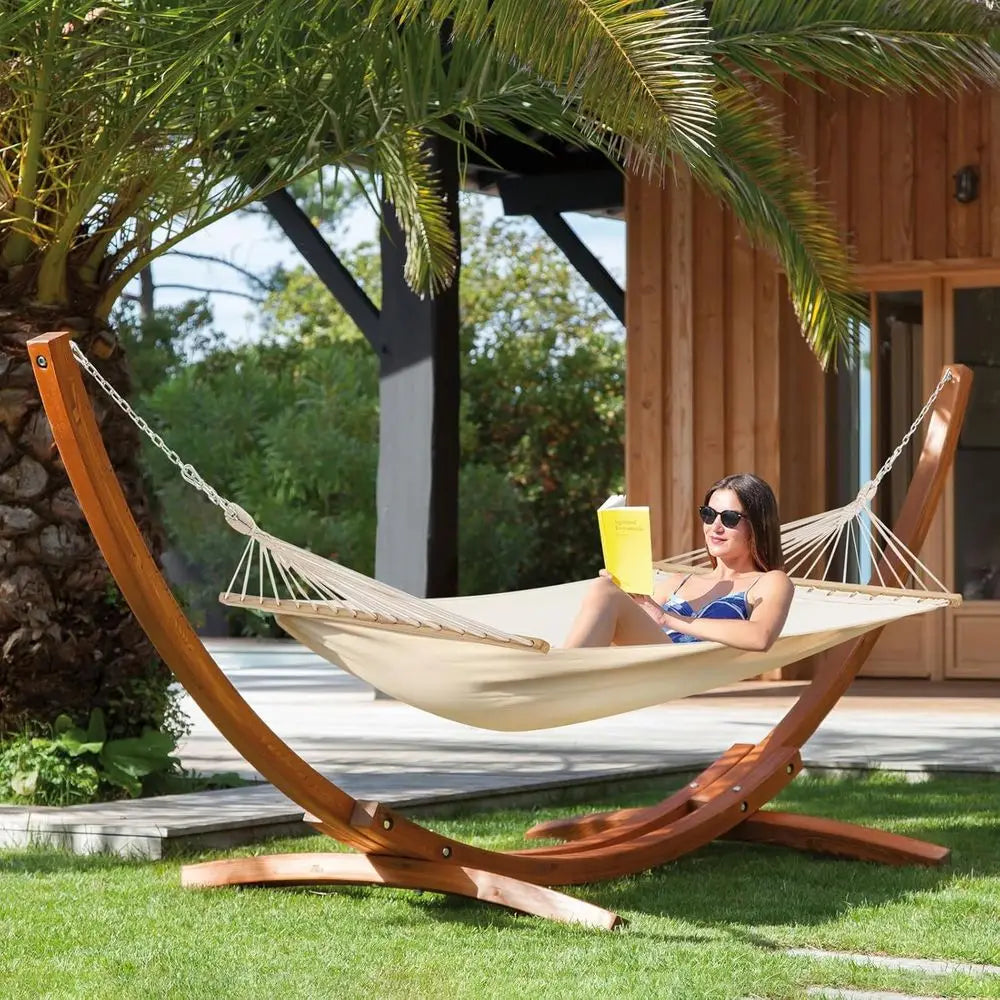 Two Person Heavy Duty Hammock Stand For Outdoor Spaces