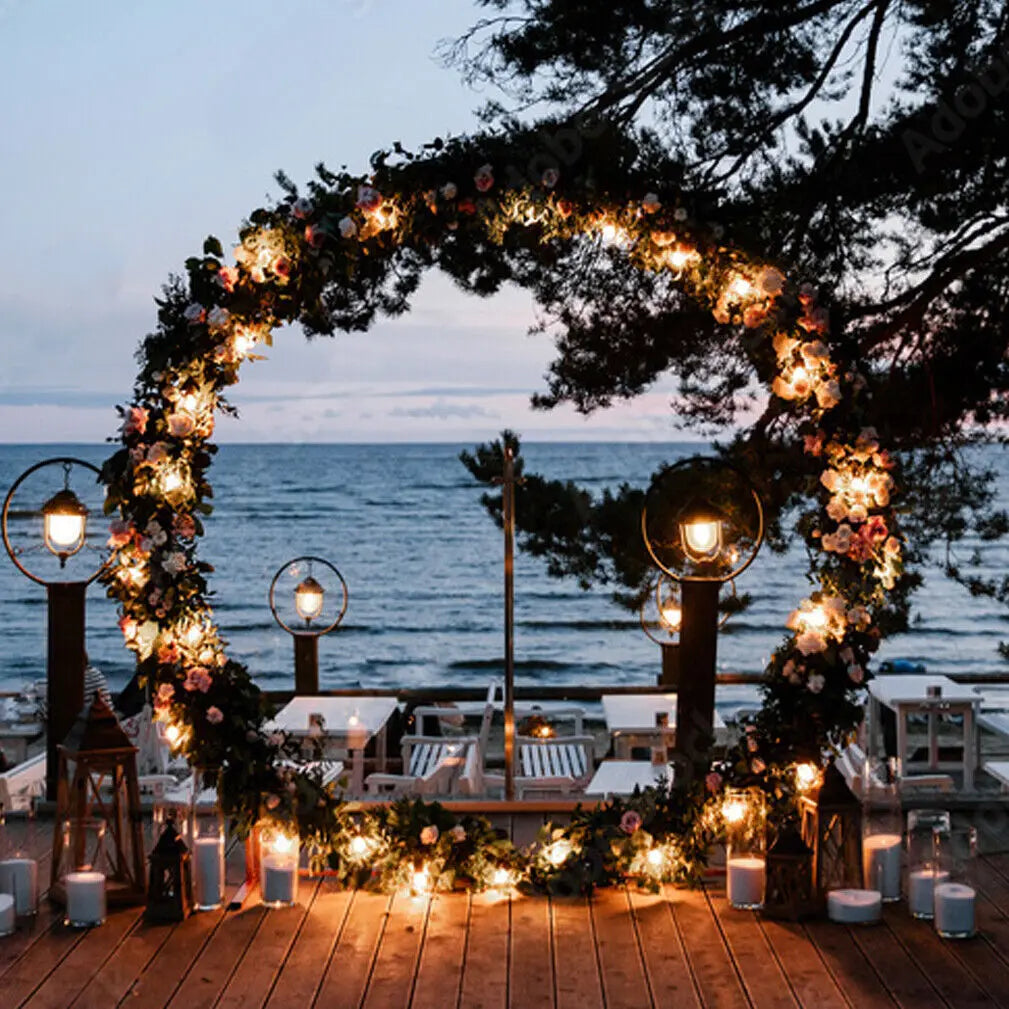 Wedding Arch Backdrop Stand Circle Frame For Balloon Decoration