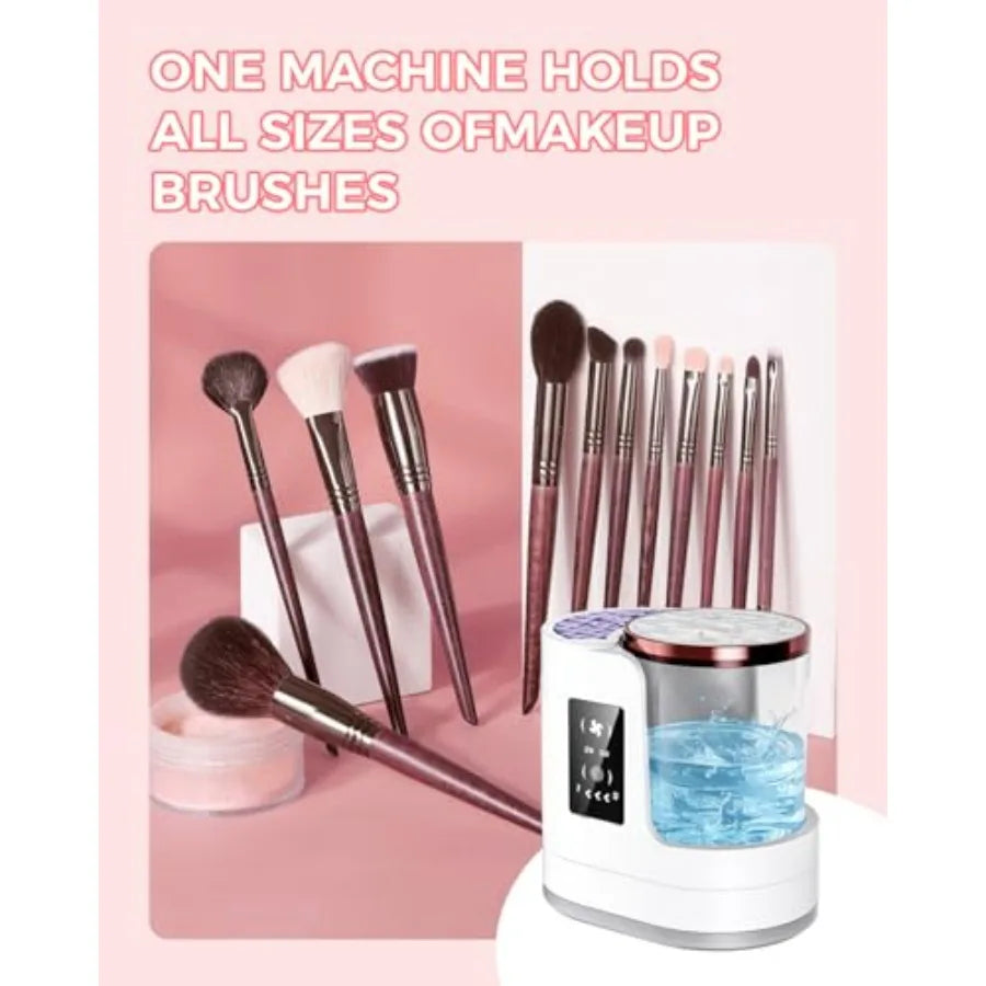 Electric Portable Makeup Brush Cleaner With Automatic Cleaning And Drying