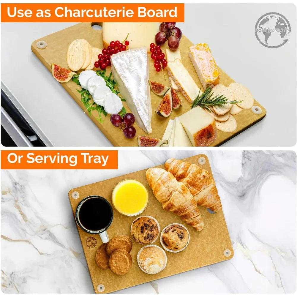 Earths Dreams Bamboo Charcuterie Board Set For Kitchen Use