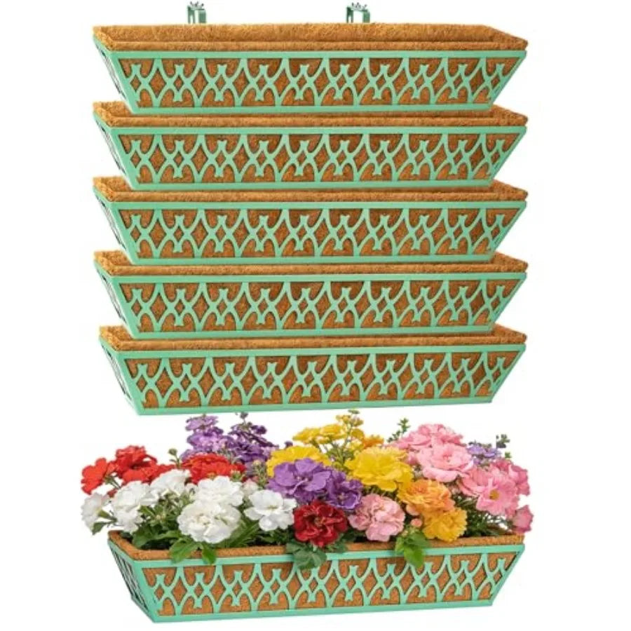 Window Boxes Planters Railing Planter Box With Adjustable Brackets
