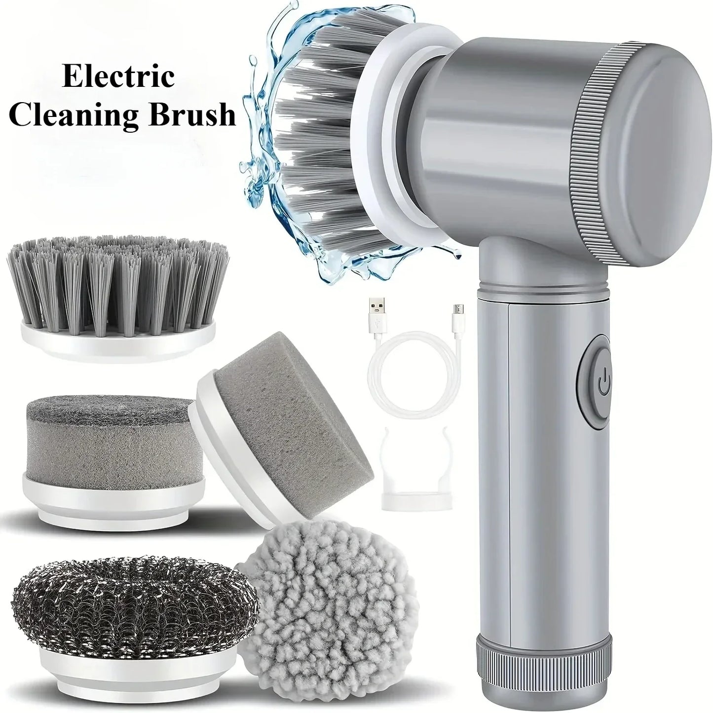 Wireless Handheld Electric Cleaning Brush For Dishes Pots Pans