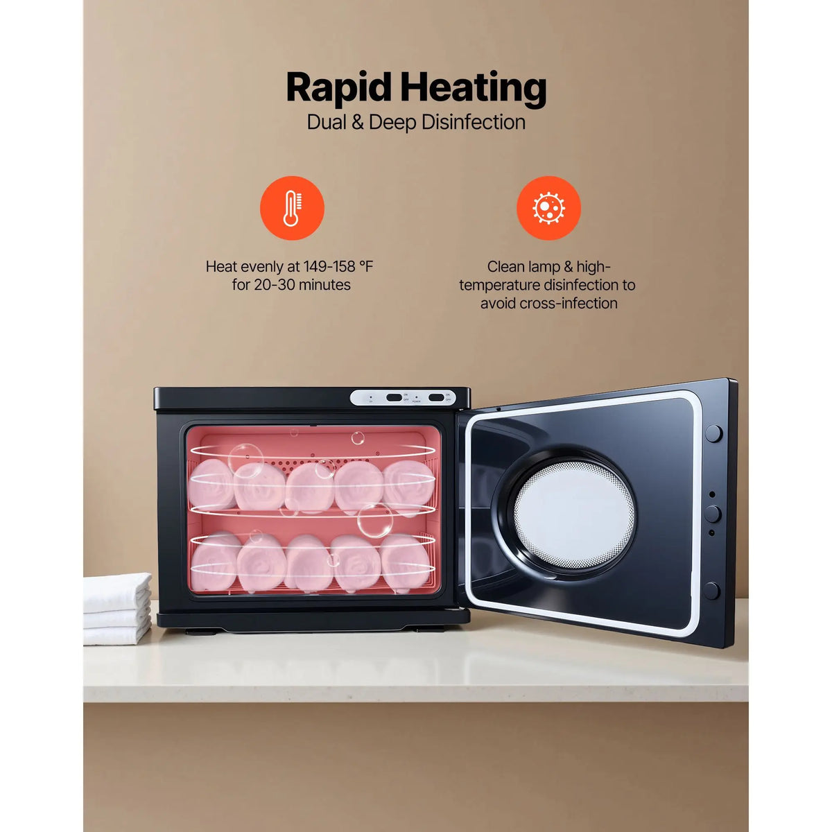 Commercial Hot Towel Warmer Cabinet With Stainless Steel Racks
