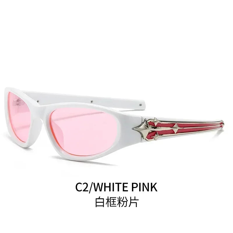 Cat Eye Sunglasses Unisex Rivet Star UV400 Fashion Shades
