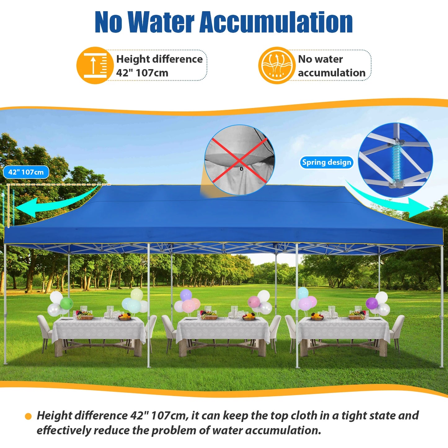 Cobizi Heavy Duty Pop Up Canopy Tent Gazebo Instant Setup Outdoor Events