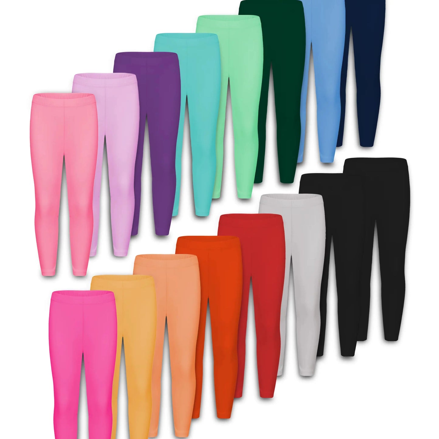 Girls Stretchy Leggings Breathable Kids Tight Fit Everyday Wear