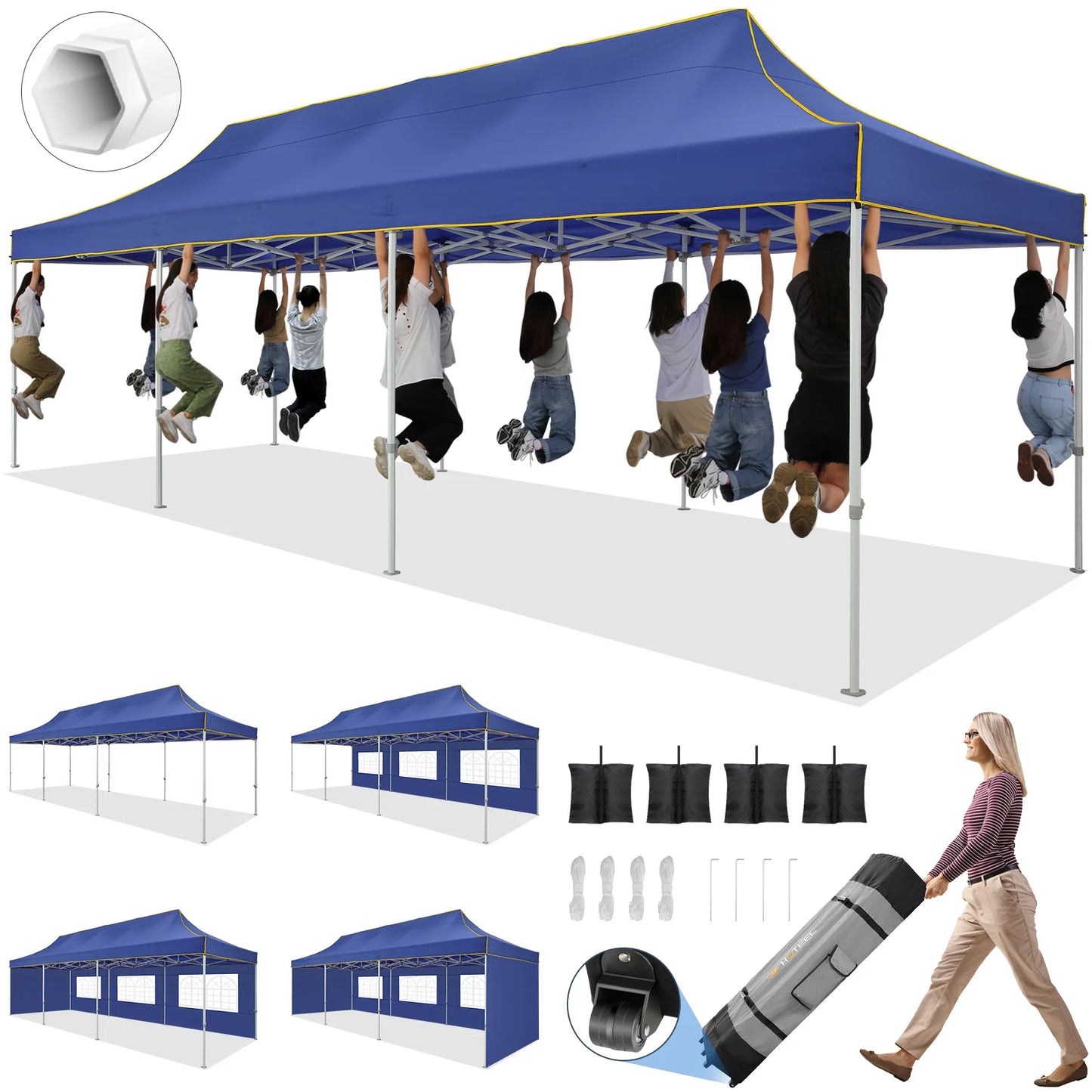 Cobizi Heavy Duty Pop Up Canopy Tent Gazebo Instant Setup Outdoor Events