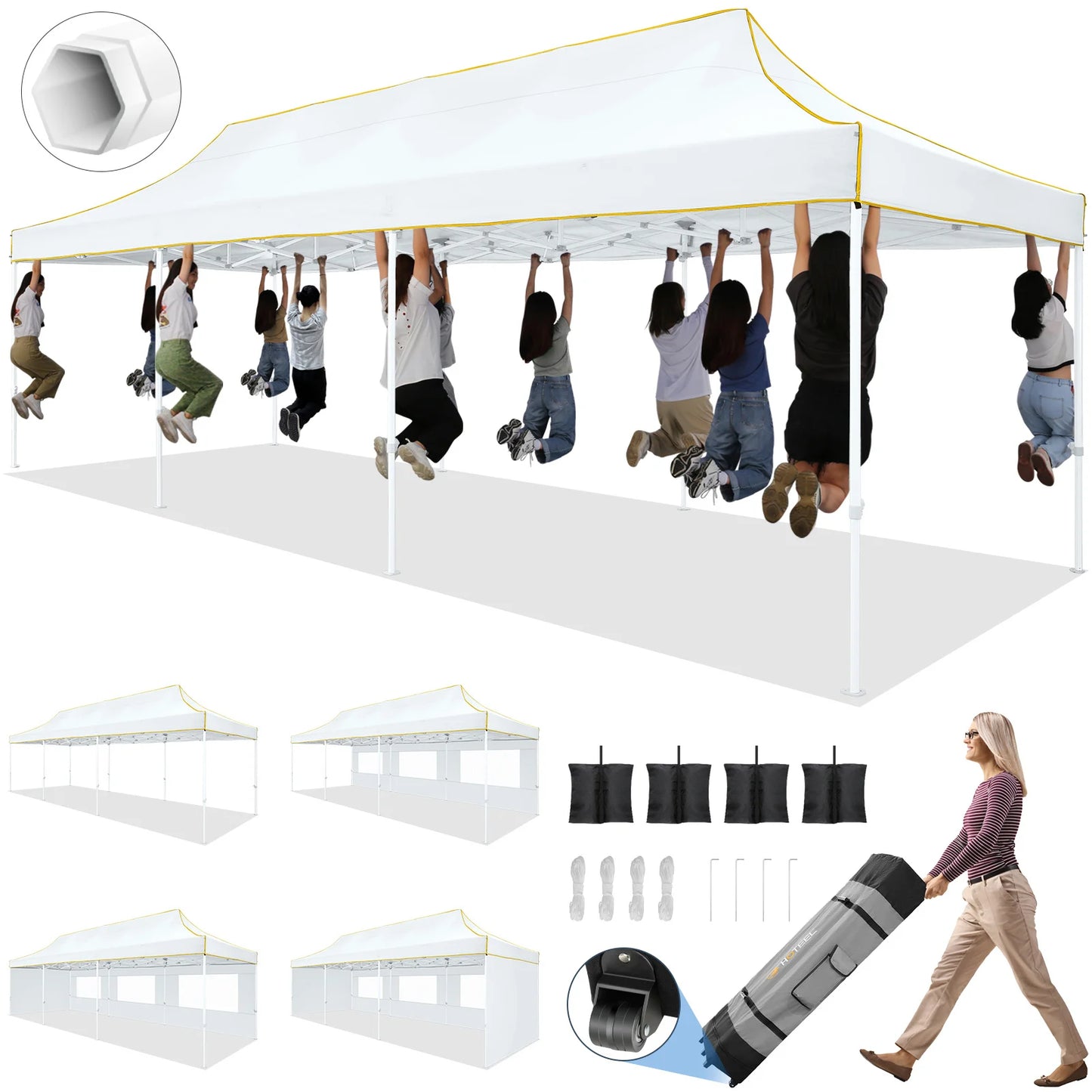 Cobizi Heavy Duty Pop Up Canopy Tent Gazebo Instant Setup Outdoor Events