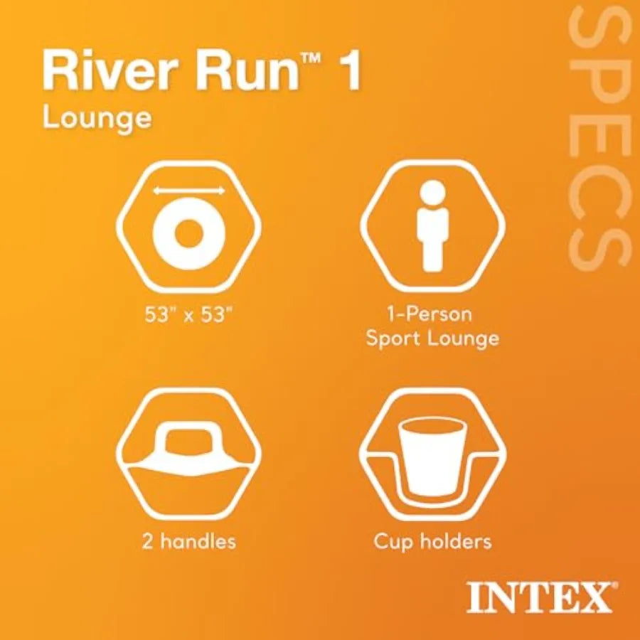 River Run 1 Inflatable Water Tube for Lake Recreation