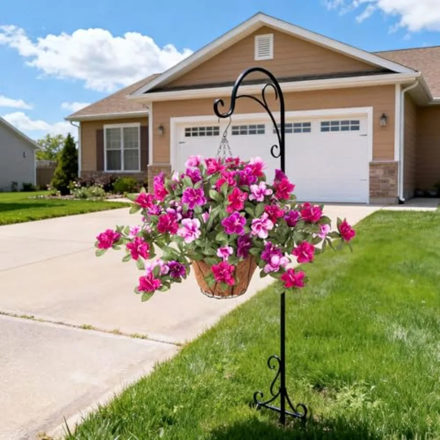 Artificial Hanging Flowers For Outdoor Baskets 3 Pack Silk Flowers