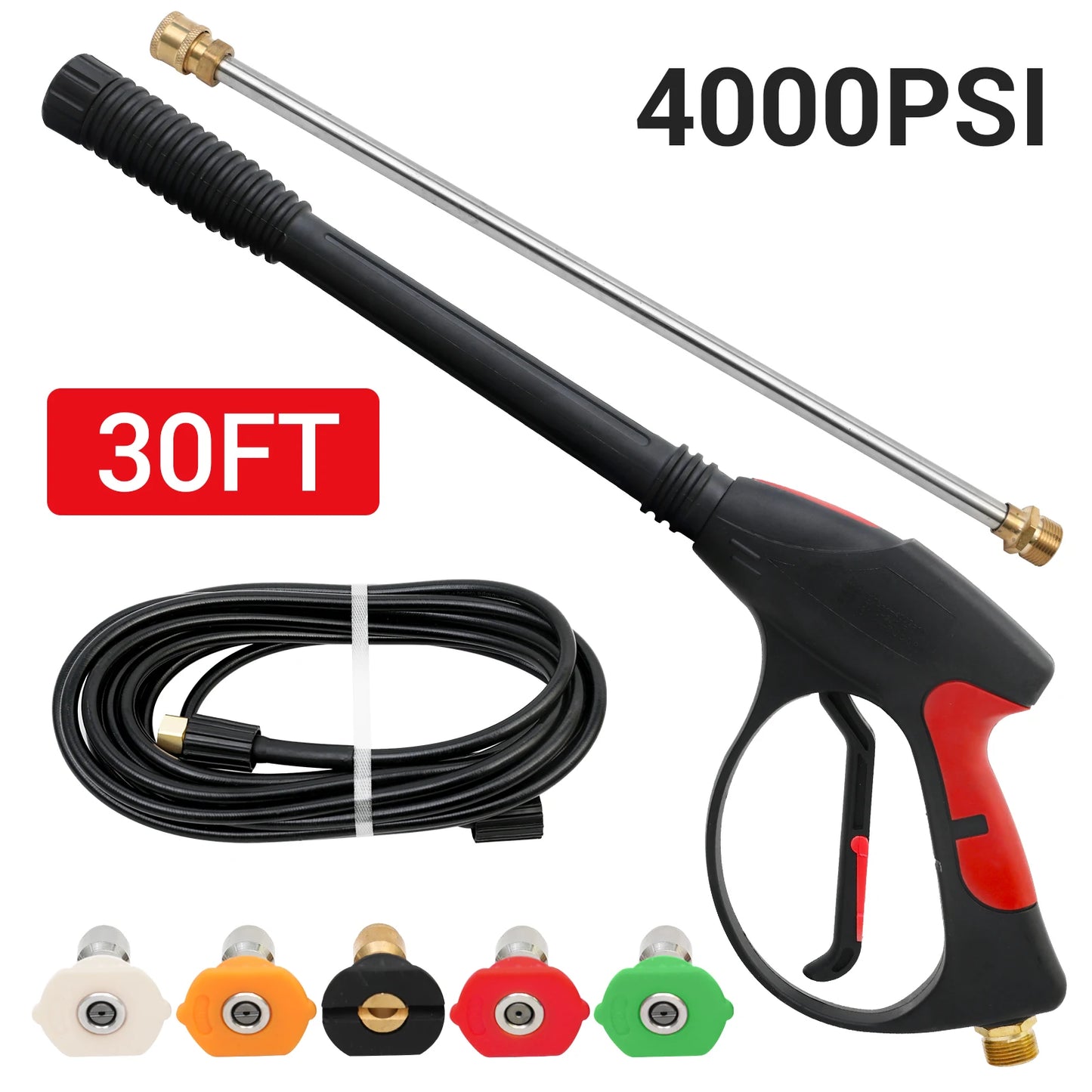 High Pressure Washer Gun With Quick Connect Spray Lance