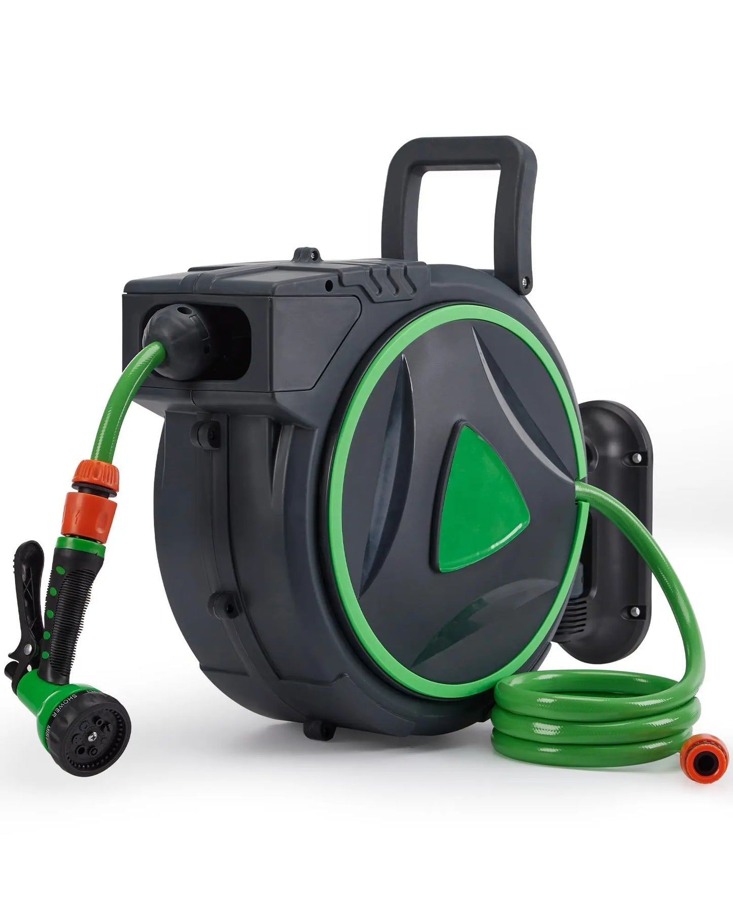 DishyKooker Retractable Garden Hose Reel Wall Mount Auto Rewind