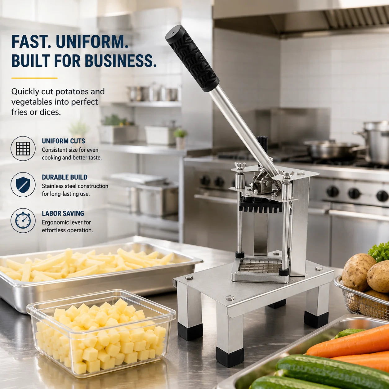 French Fry Cutter And Vegetable Dicer Multi Function Food Cutter