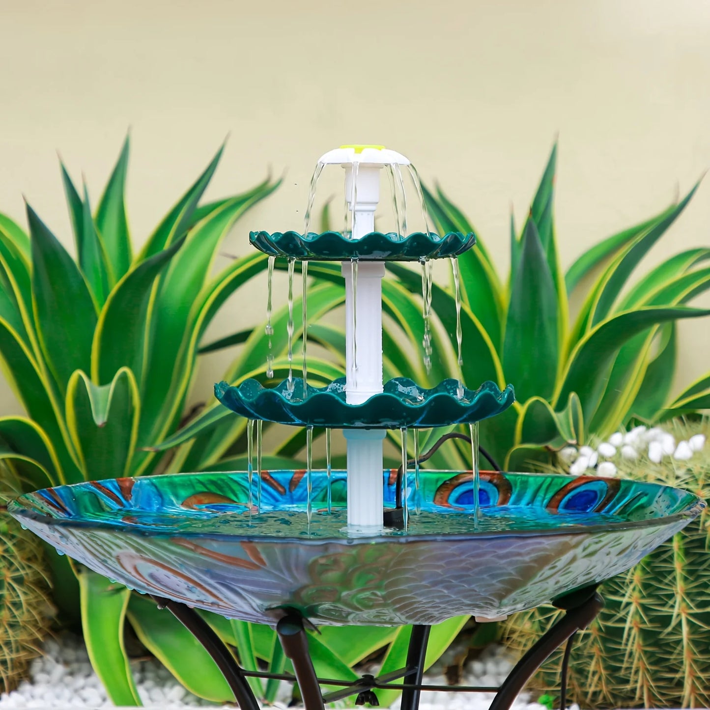 6.5W Solar Pump Bird Bath Fountain With Detachable Design