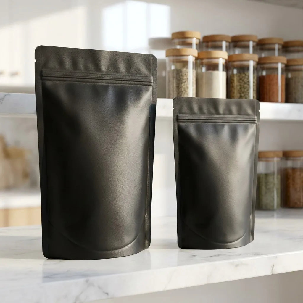 VoluPack Smell Proof Resealable Stand Up Mylar Bags For Storage
