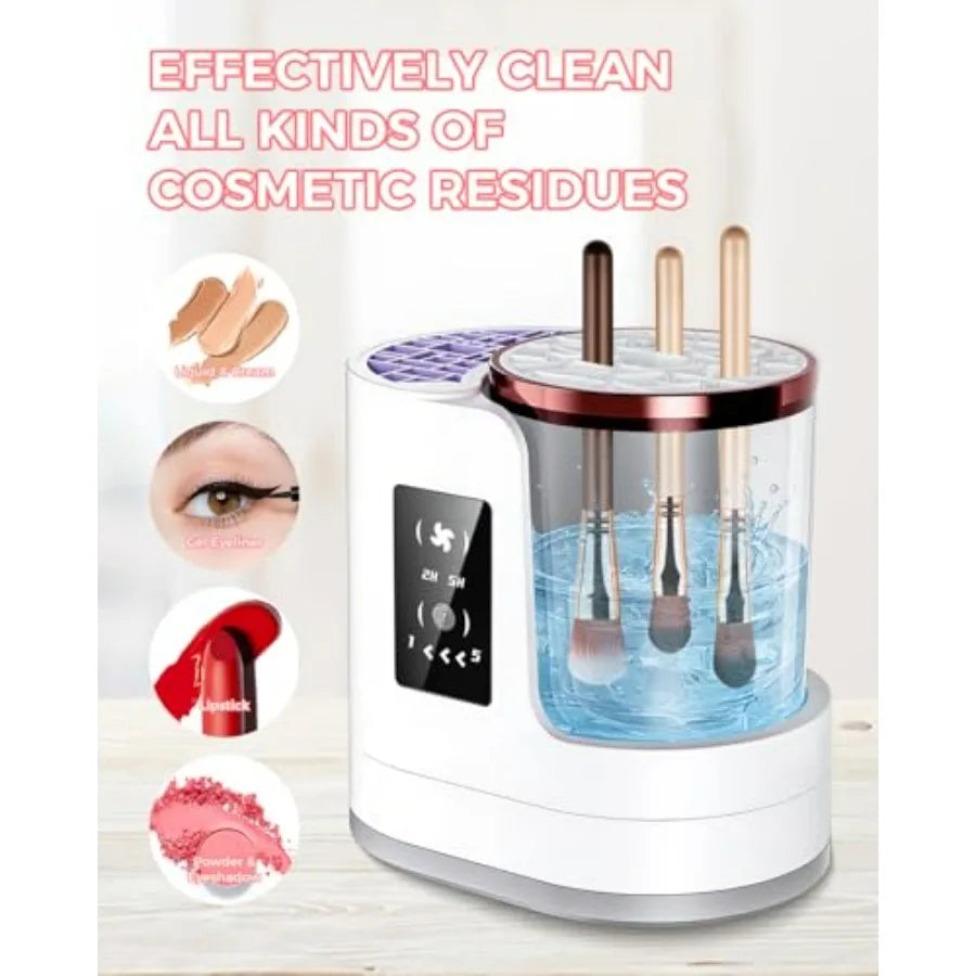 Electric Portable Makeup Brush Cleaner With Automatic Cleaning And Drying