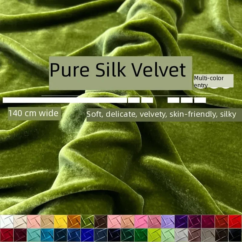 NONECN Mulberry Silk Velvet Fabric for High End Dresses