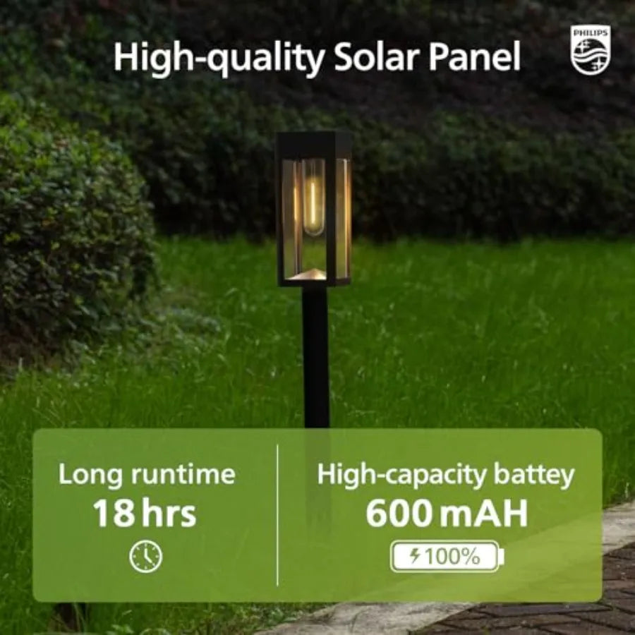 8 Packs Solar Pathway Lights Outdoor, Glass Metal Led Garden Landscape Lightings, 3000K Warm White, Waterproof for Decor Yard,