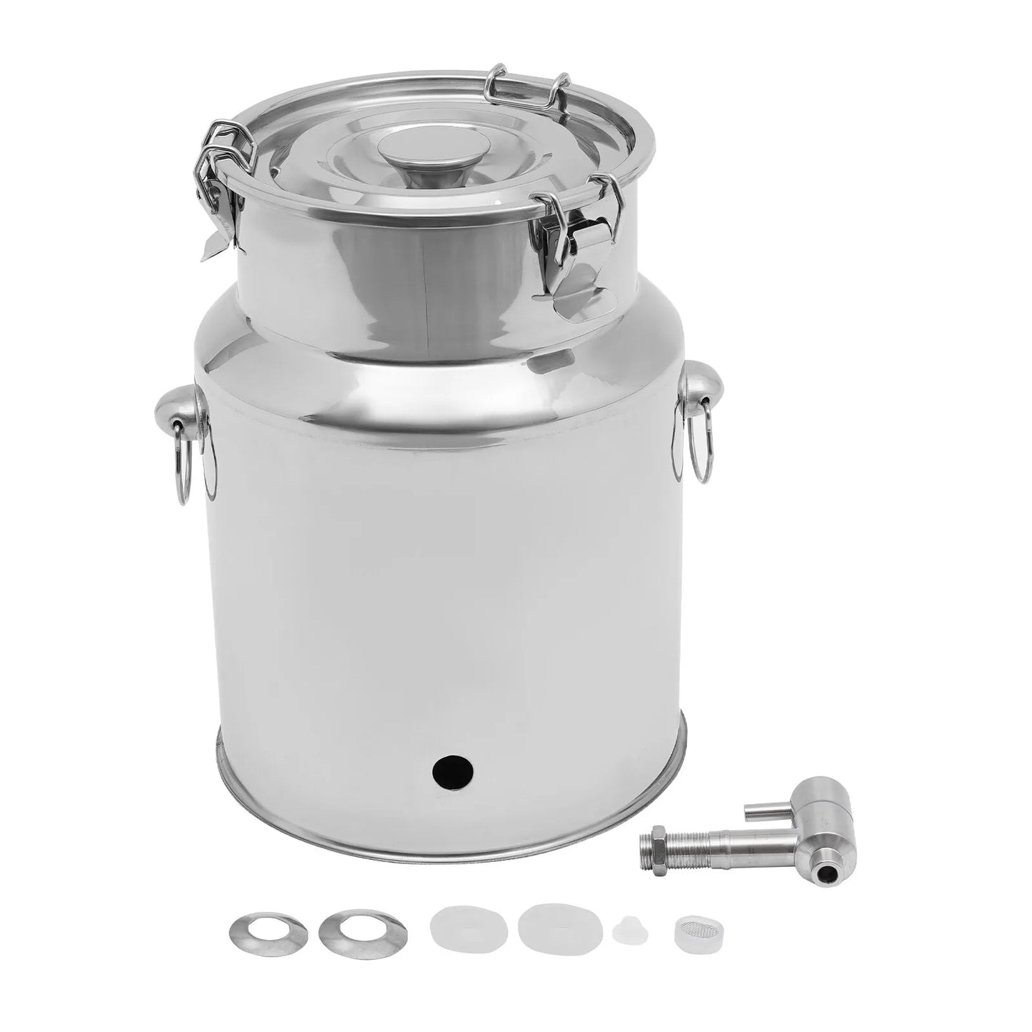 10L/2.64 Gal 304 Stainless Steel Beverage Dispenser with Spigot Beverage Carrier and Practical Faucet for Storing Liquid Products