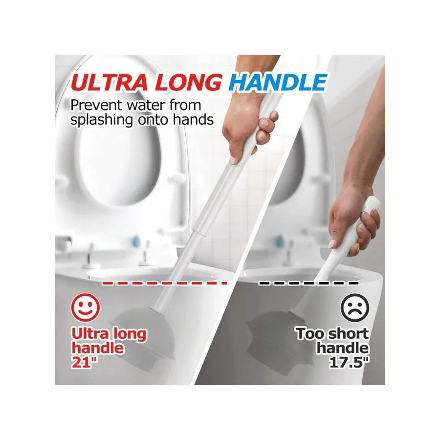 3 In 1 Toilet Brush And Plunger Set For Efficient Cleaning