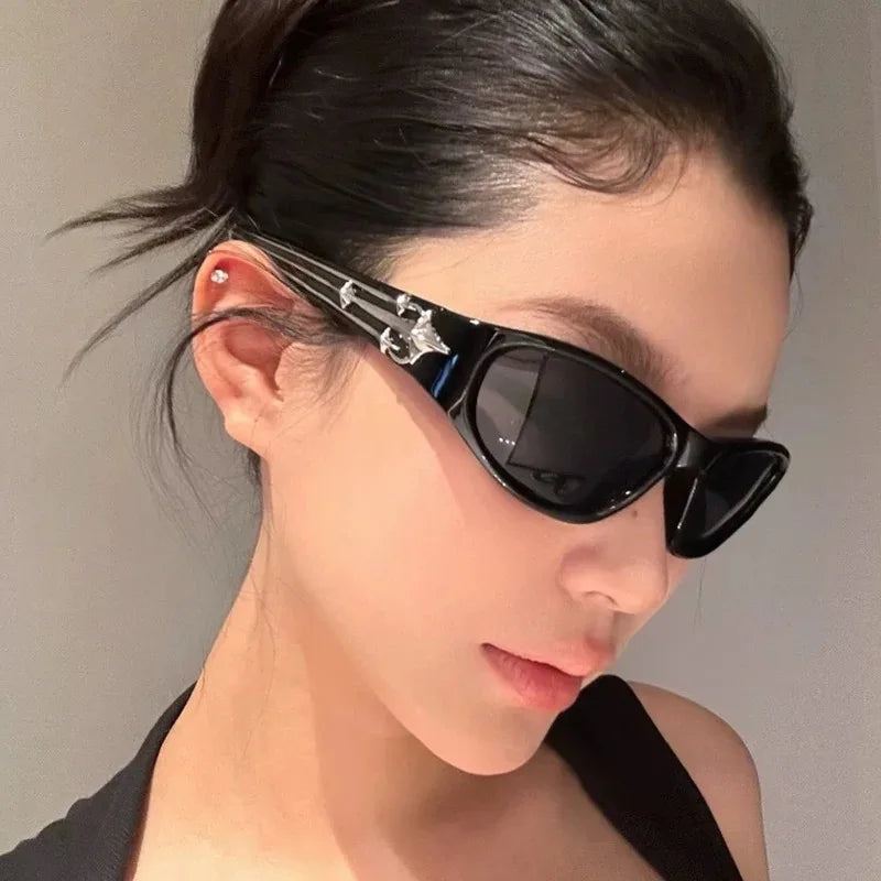 Cat Eye Sunglasses Unisex Rivet Star UV400 Fashion Shades