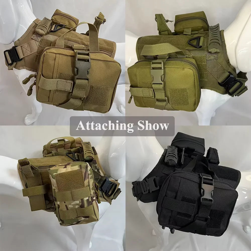 Tactical Dog Molle Bag Set Nylon Training Pouch Accessories