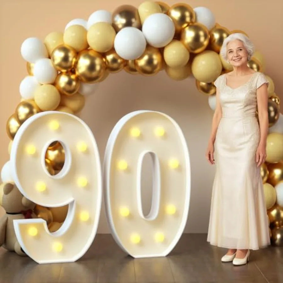 Marquee Light Up Number Sign Anniversary Party Decorations