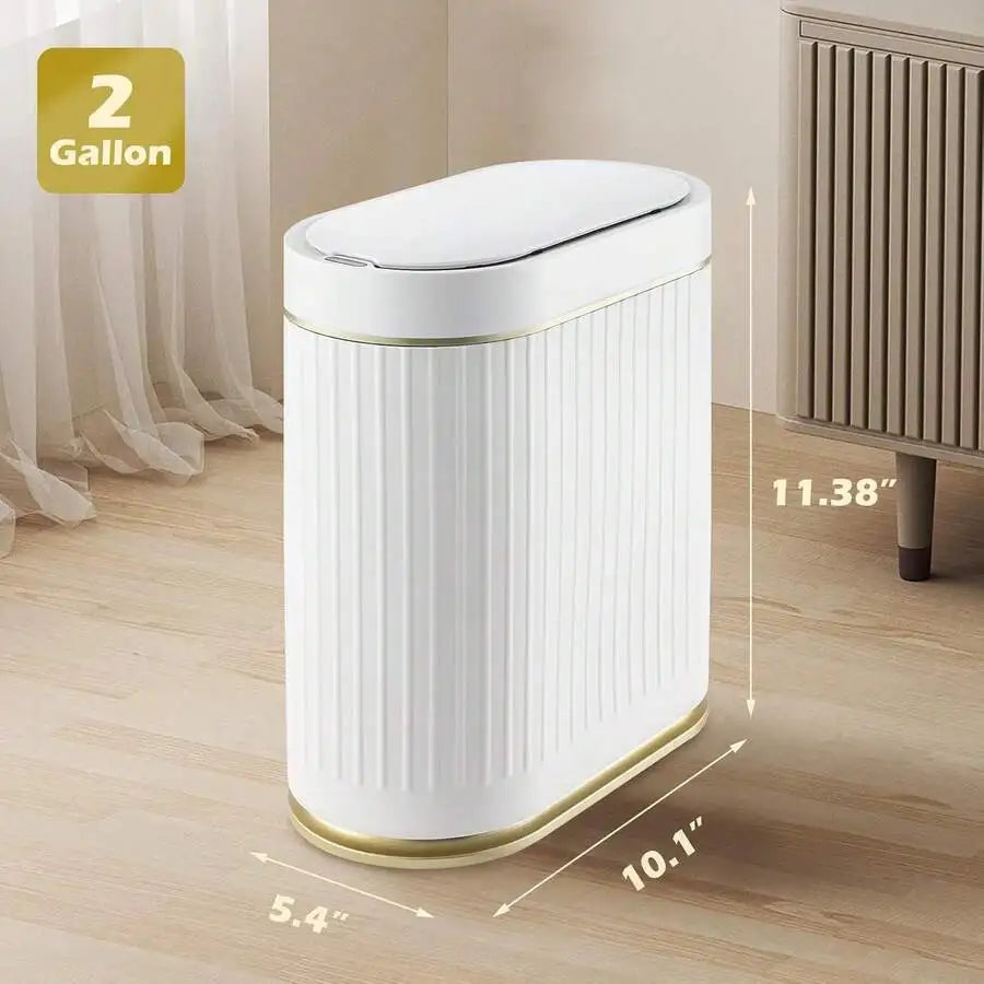 Smart Motion Sensor Trash Can With Lid Plastic Bin