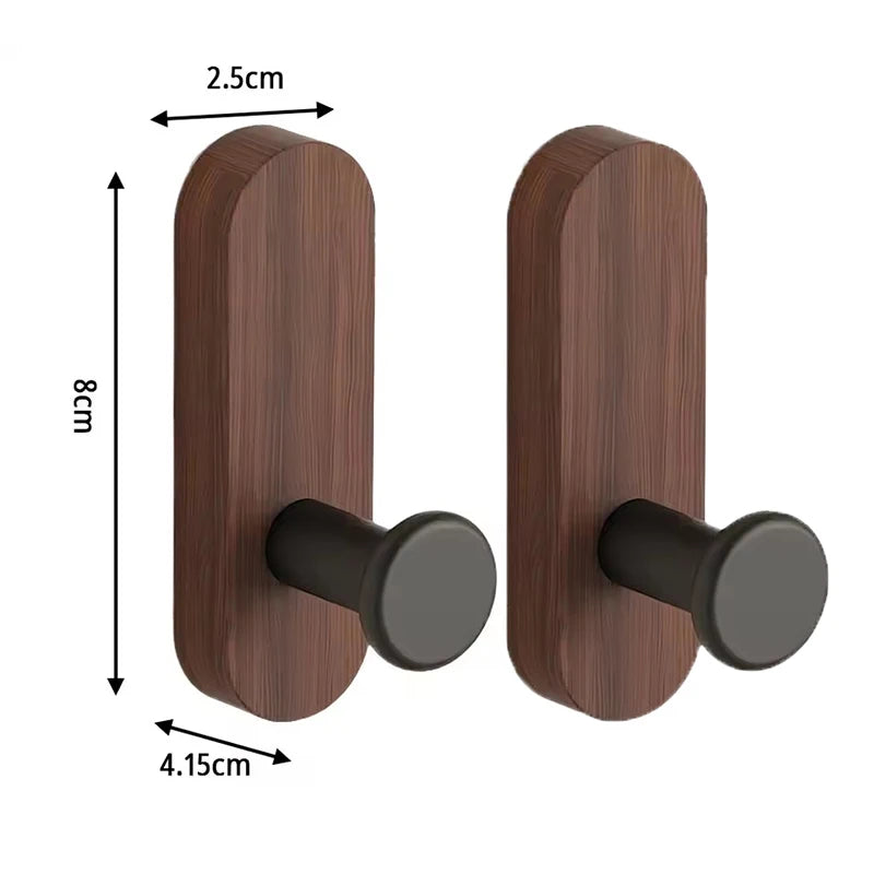Self Adhesive Wood Wall Hooks For Coat Towel Robe Entryway