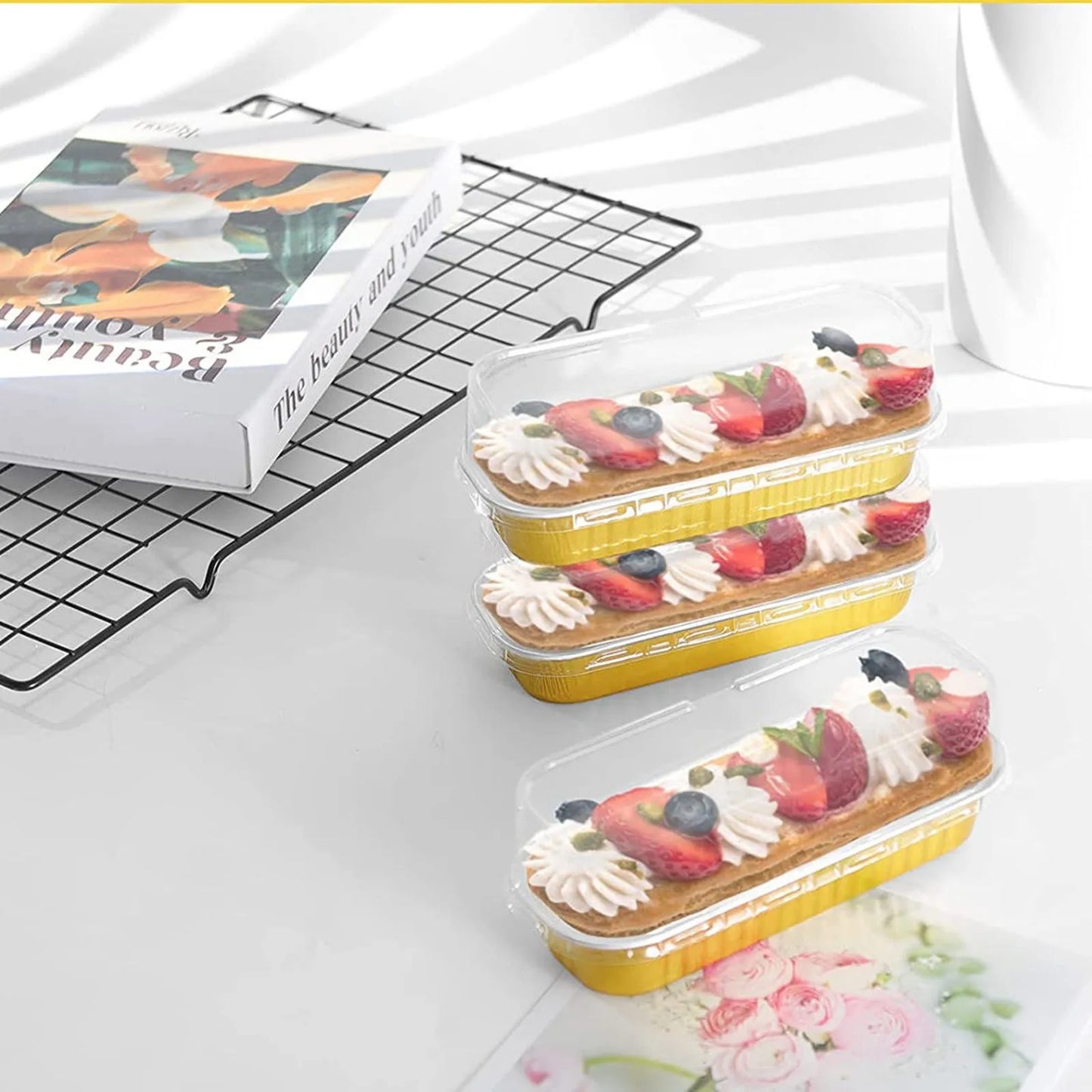 Disposable Mini Loaf Baking Pans Oven Safe Cookware Trays