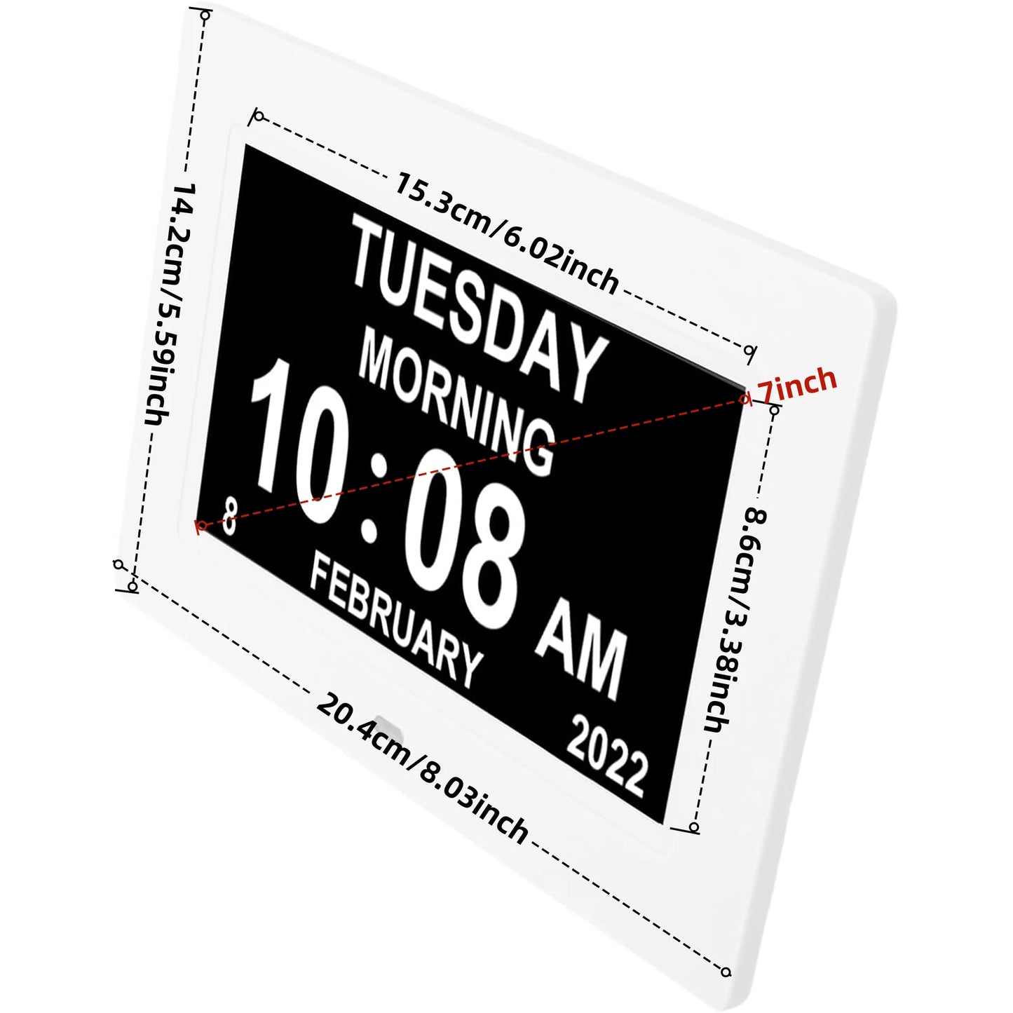 Dementia Clocks for Seniors, Digital Clock with Day and Date | Large Font, Multiple Alarm Clocks, Multiple Interface Displays, Automatic Dimming, Remote Control
