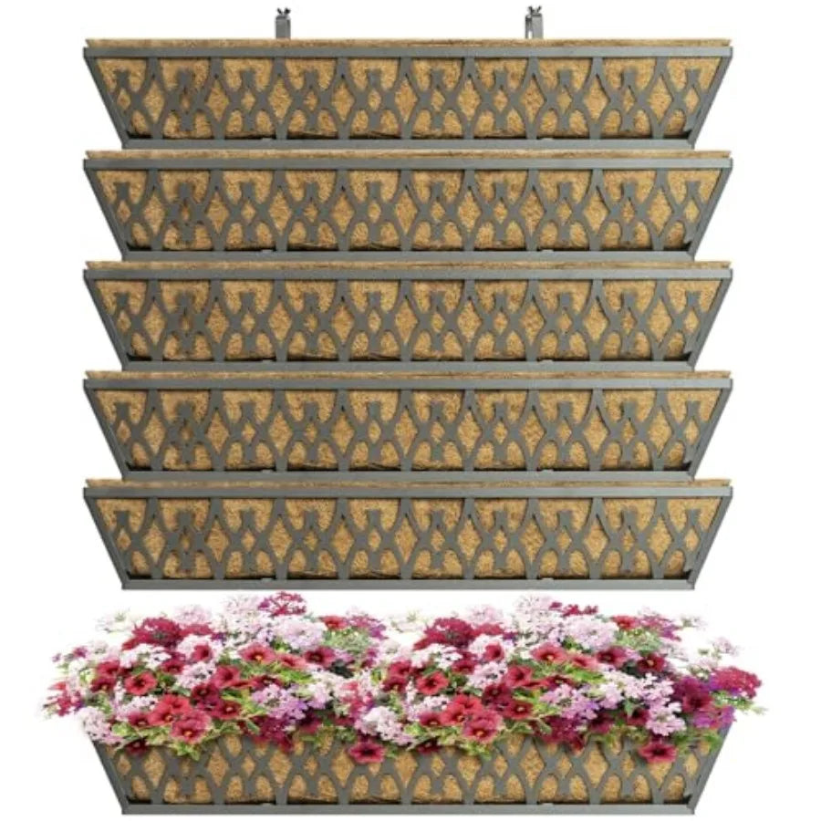Window Boxes Planters Railing Planter Box With Adjustable Brackets