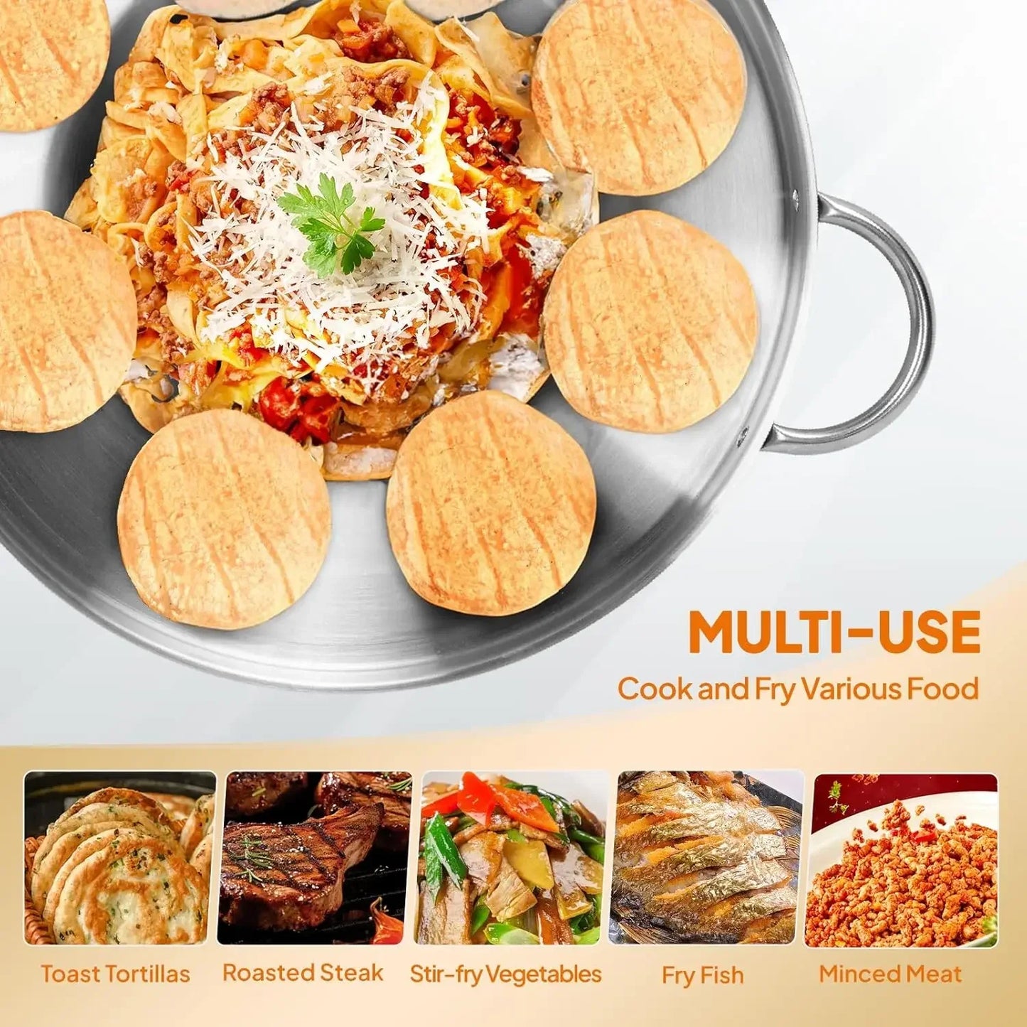 Concave Comal Set With 80,000 BTU Propane Stove For Backyard