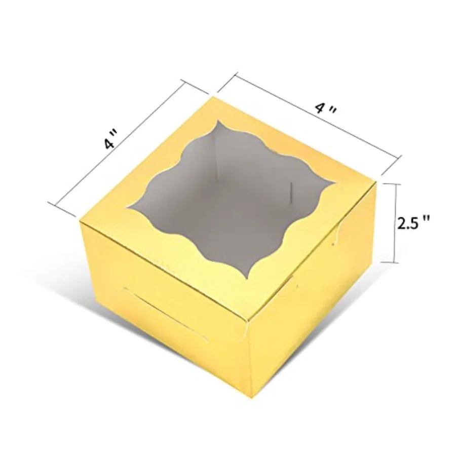 Kraft Paper Bakery Boxes With Viewing Window For Pastries