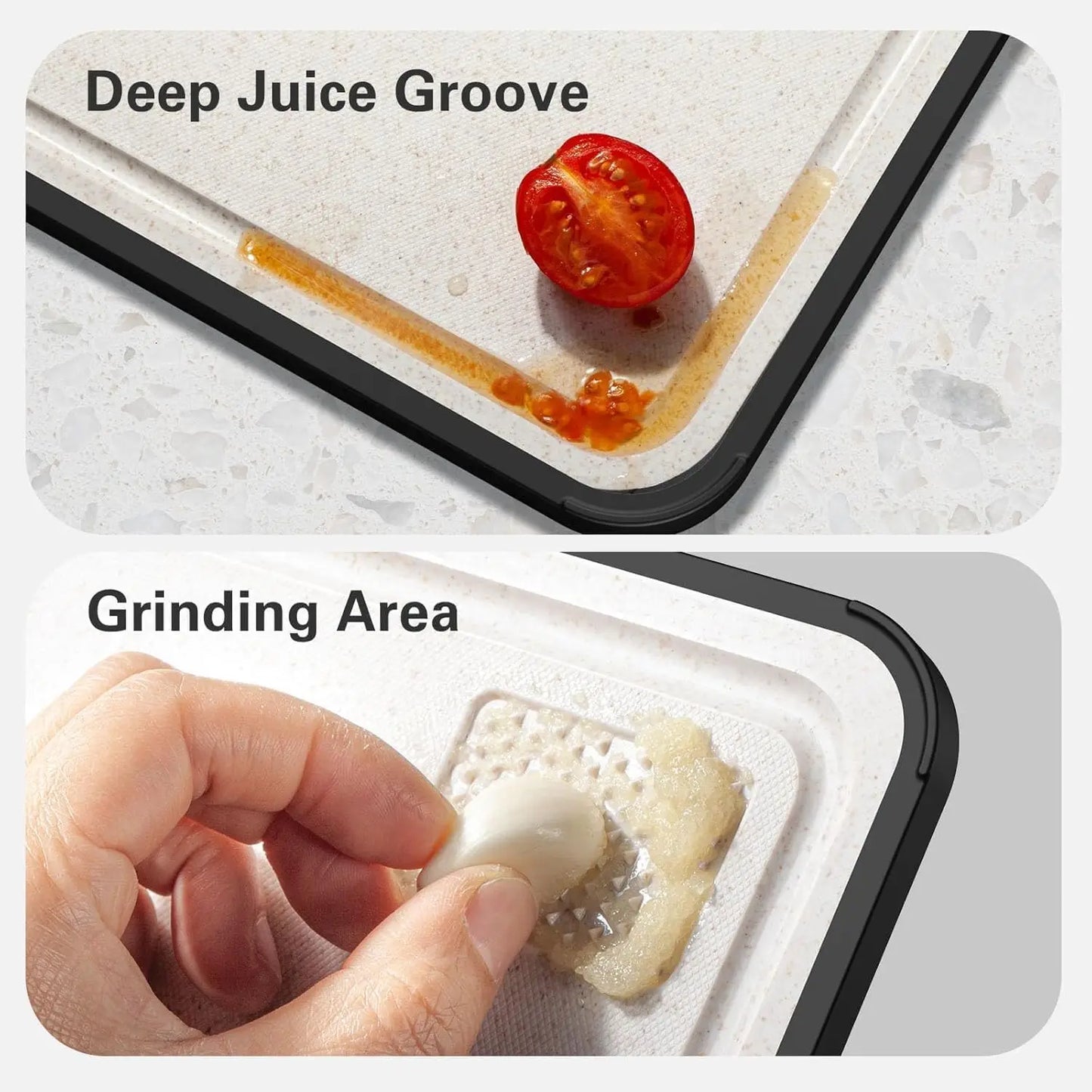 Titanium Cutting Board Double-Sided Non-Slip With Handles