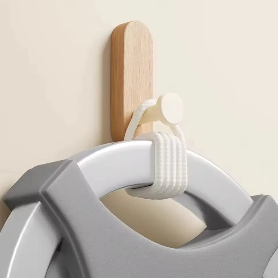 Self Adhesive Wood Wall Hooks For Coat Towel Robe Entryway