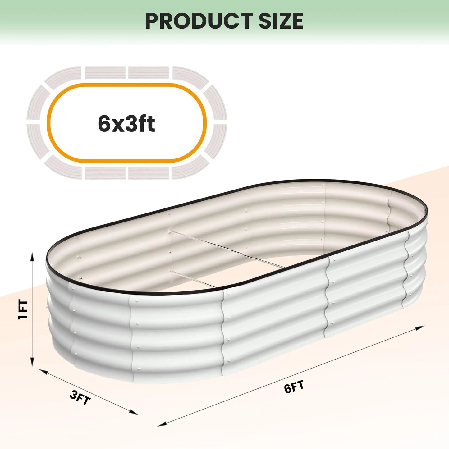 HiMISS Galvanized Steel Raised Garden Bed Two Pack Kit