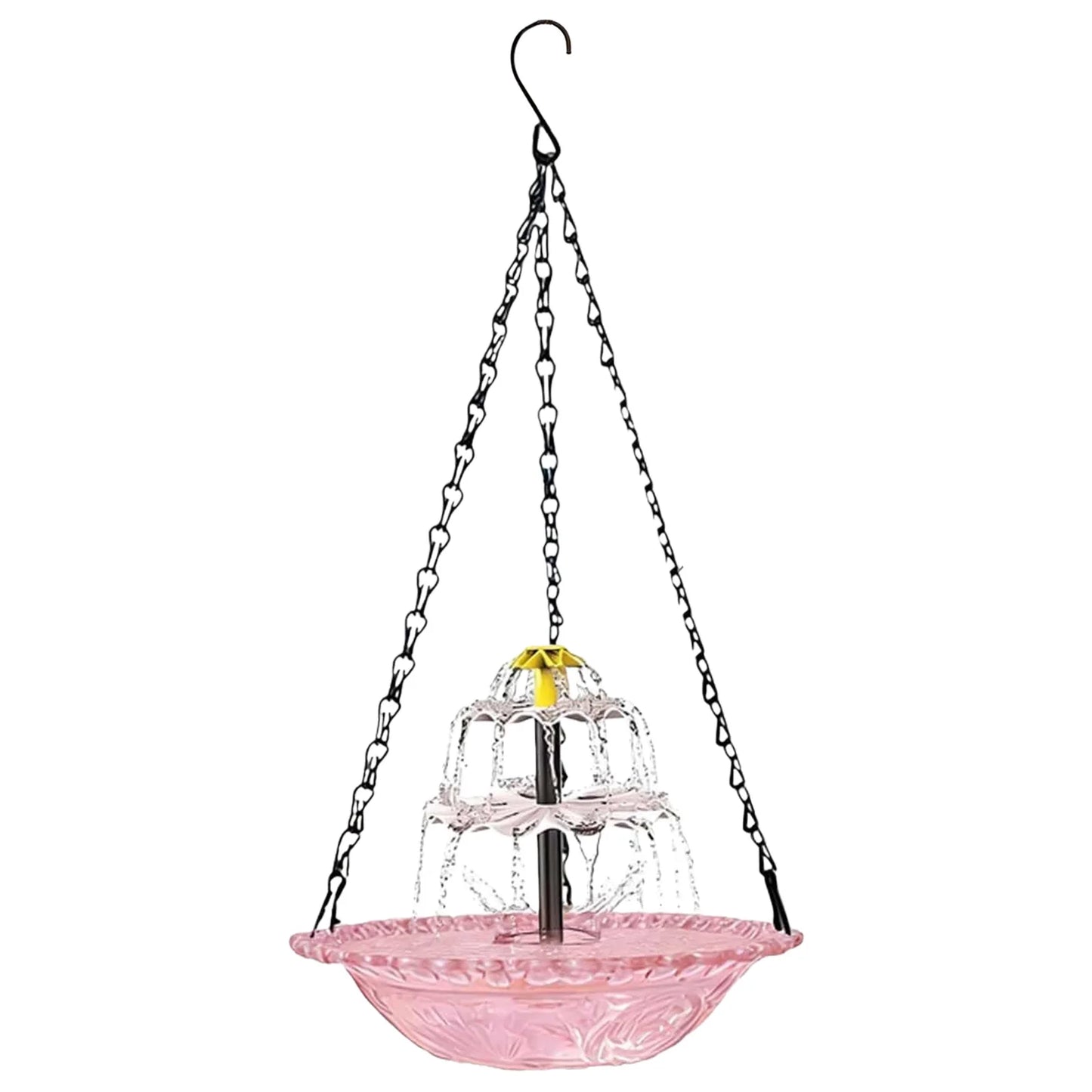 Hanging Solar Bird Bath Fountain With Solar Pump For Garden