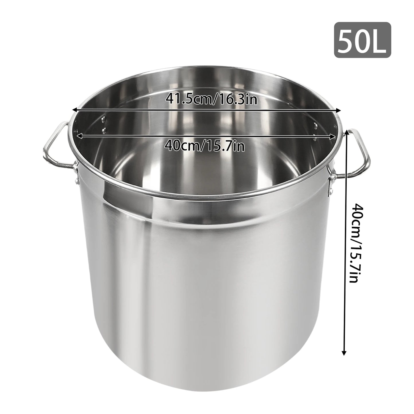 Stainless Steel Soup Stock Pot with Lid and Handles