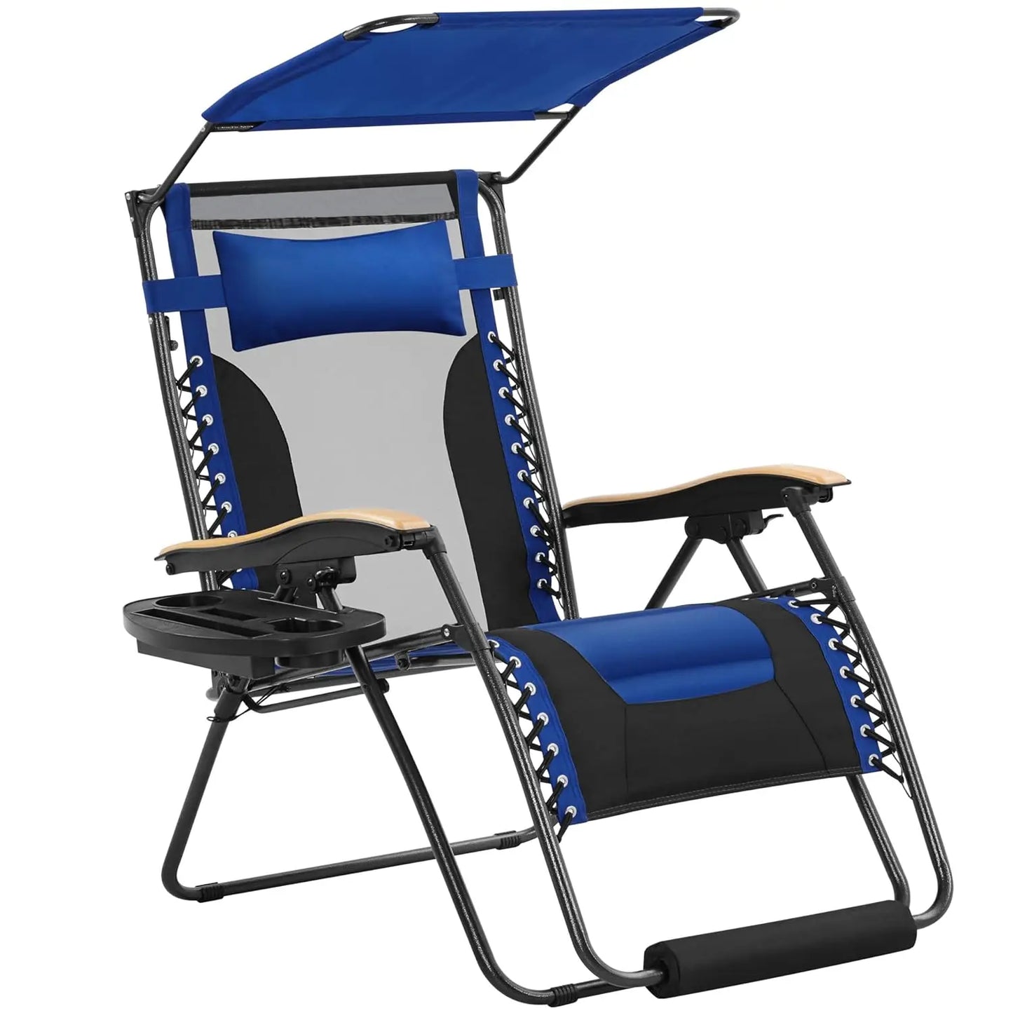 Zero Gravity Chair Adjustable Patio Recliner With Cup Holder And Padded Comfort