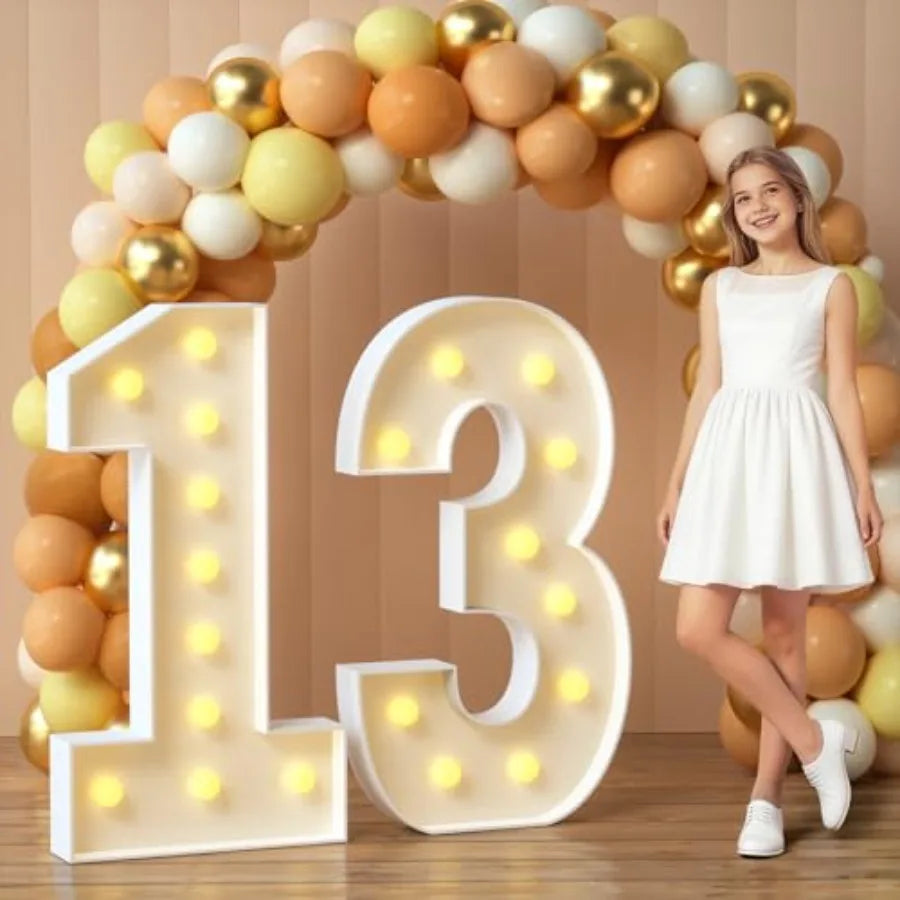 Marquee Light Up Number Sign Anniversary Party Decorations