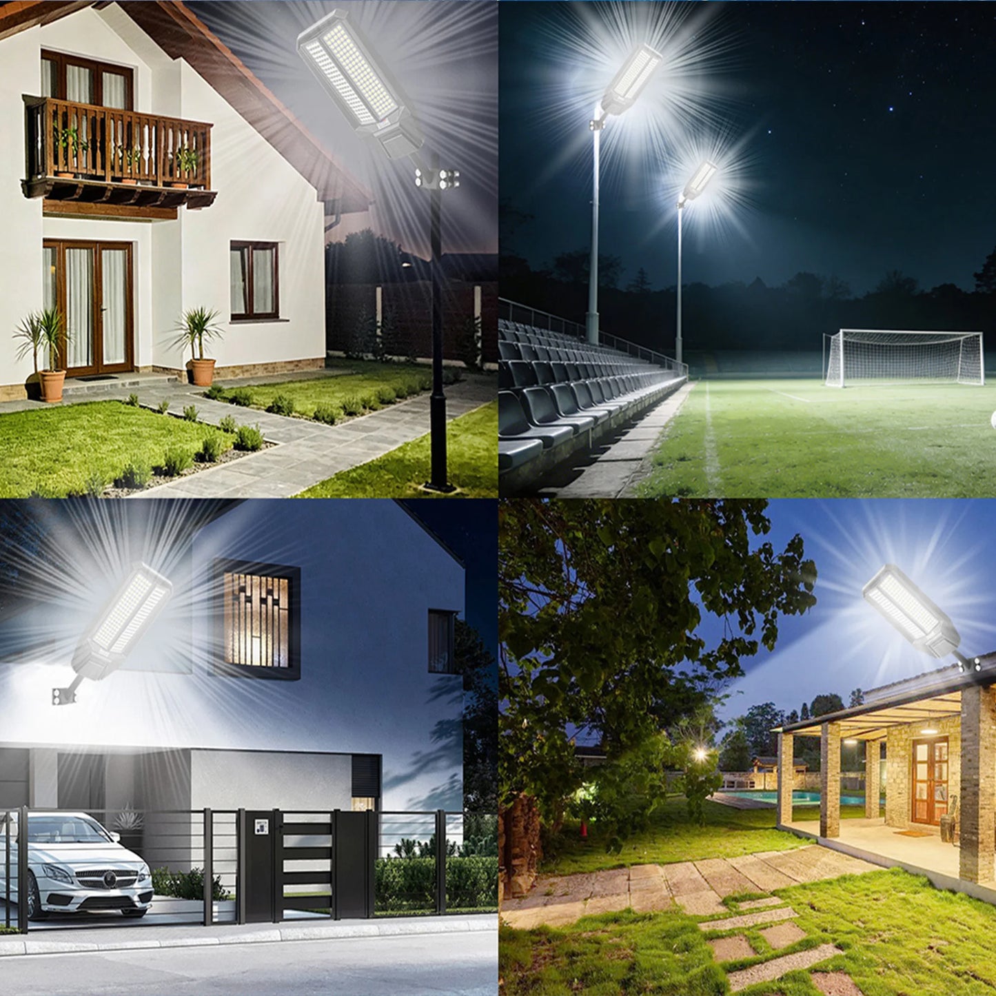 9000W Solar Street Light IP65 Dusk To Dawn Motion Sensor 2 Pack
