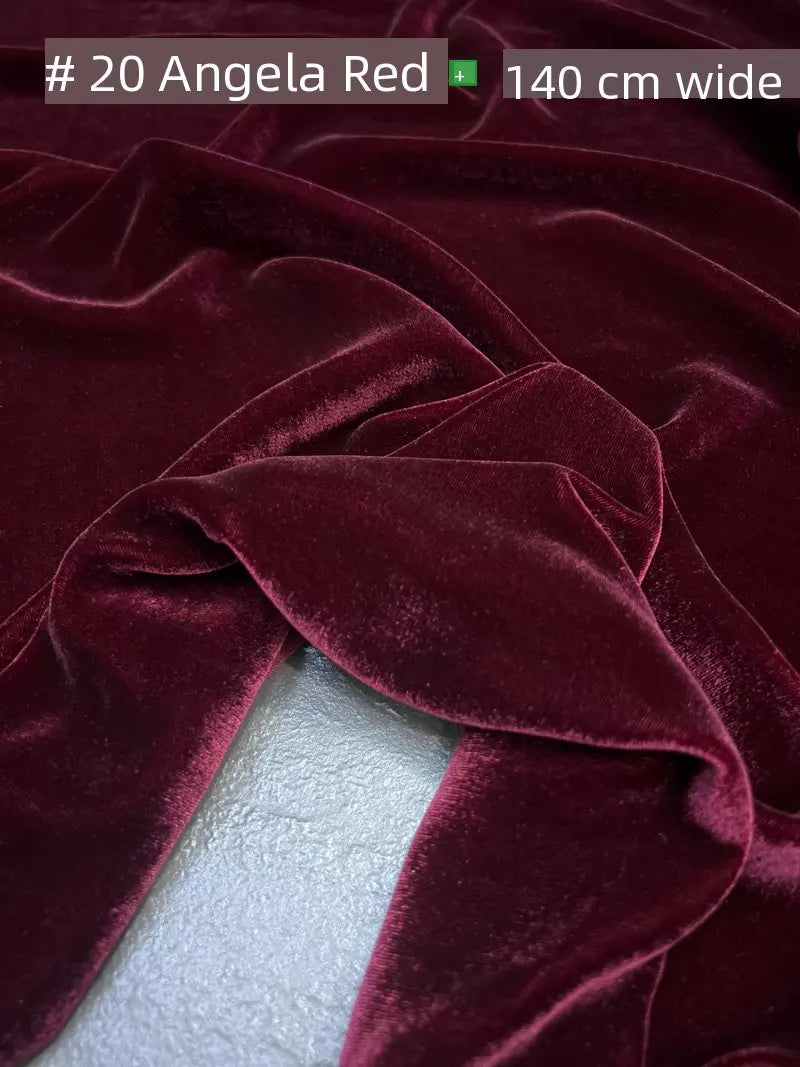 NONECN Mulberry Silk Velvet Fabric for High End Dresses