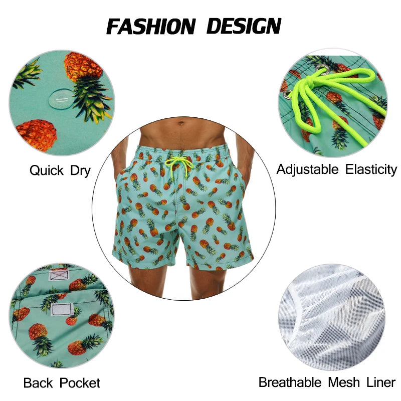 Quick Dry Summer Mens Swim Board Shorts For Beach Trunks