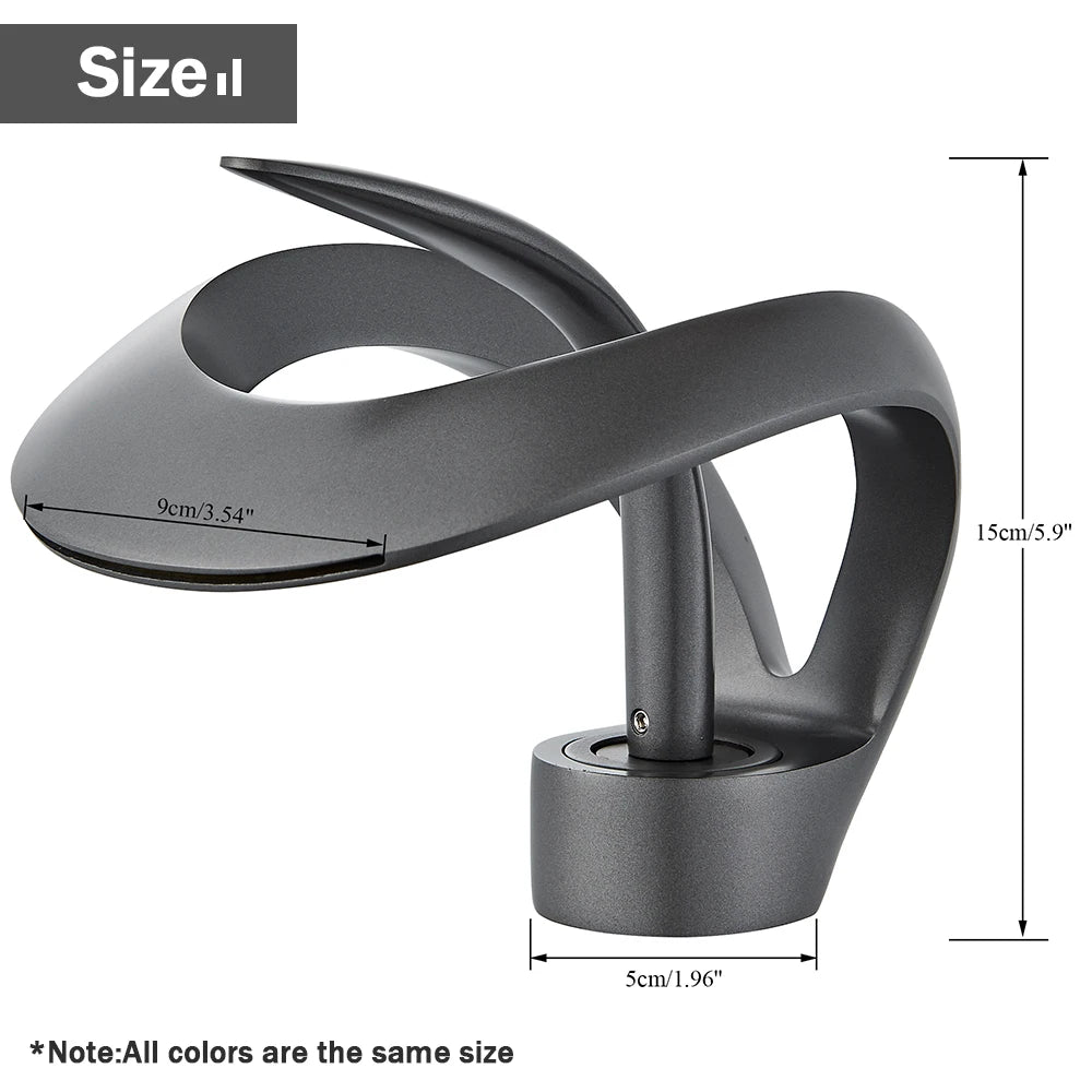 Rozin Luxury Basin Faucet Waterfall Deck Mount Mixer Hot Cold