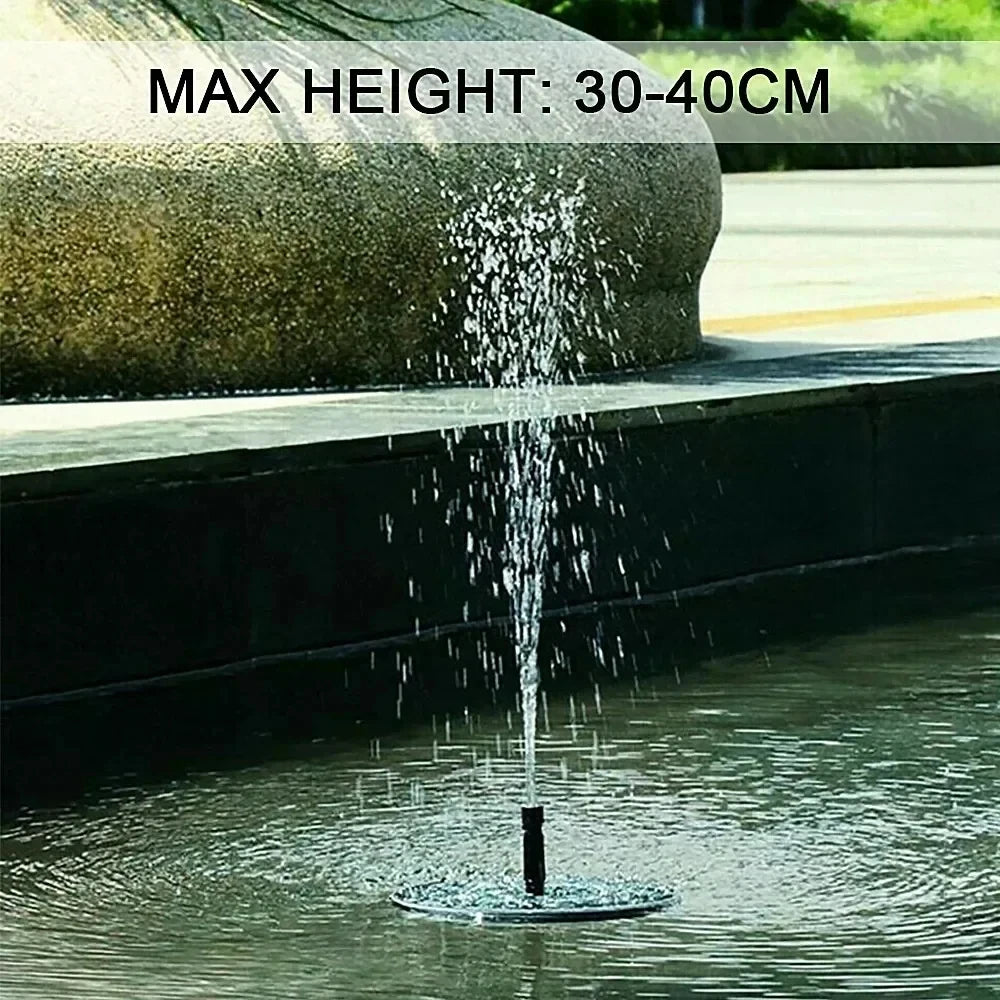 Floating Solar Panel And Fountain Pump With 4 Nozzles For Garden Pond Decor
