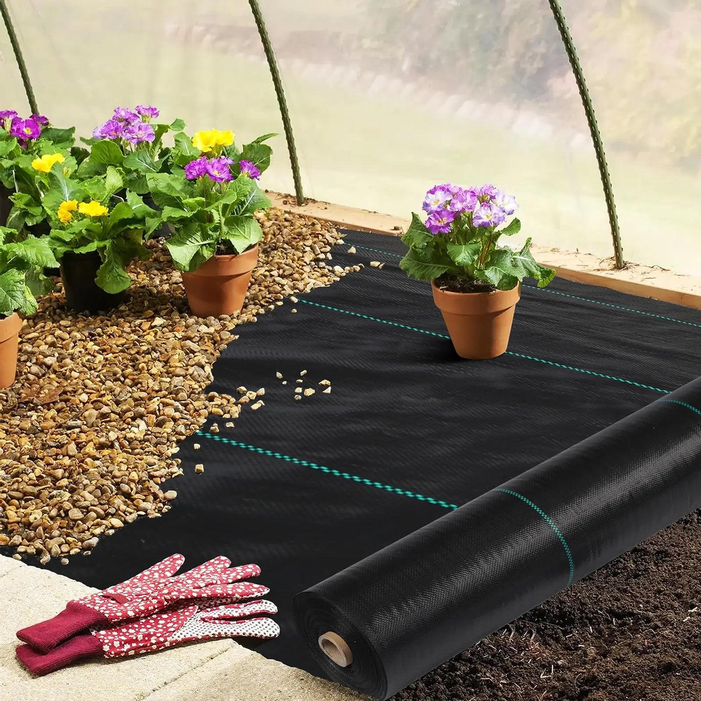 HiMIS Weed Barrier Landscape Fabric Heavy Duty Woven Garden Cloth