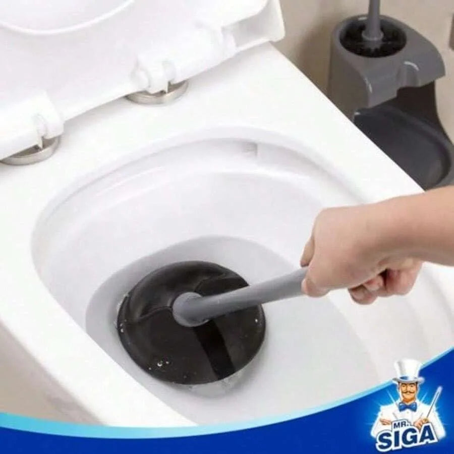 Toilet Plunger And Bowl Brush Combo Two Pack For Bathroom Cleaning