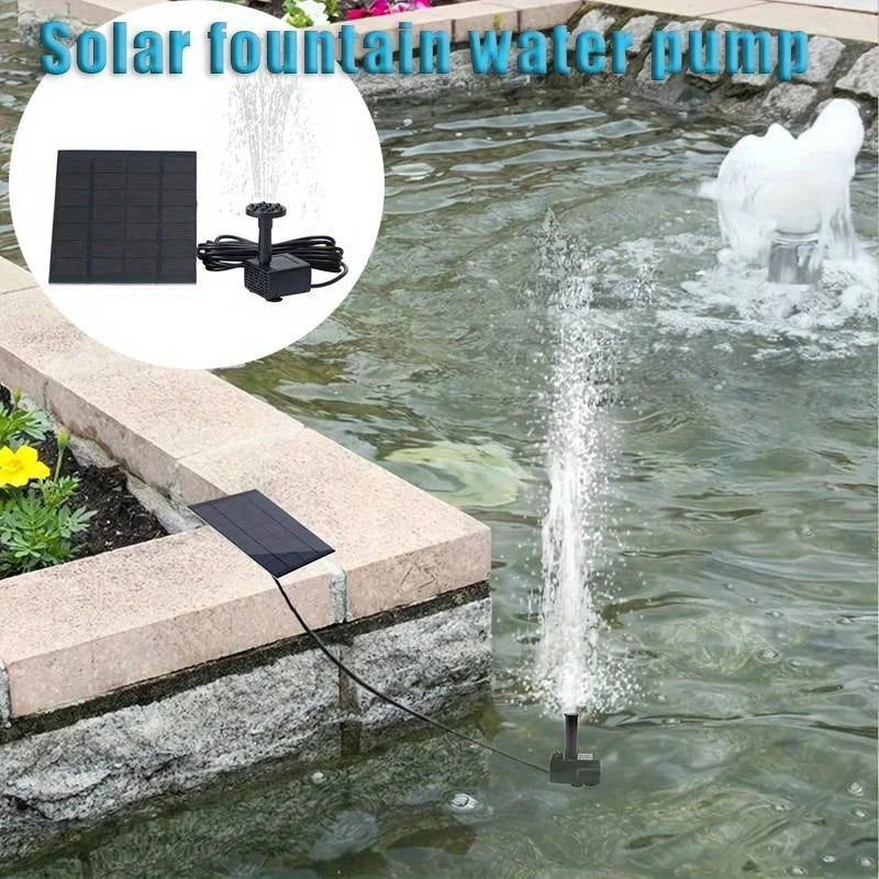Solar Fountain With Six Nozzles Floating Water Pump For Gardens