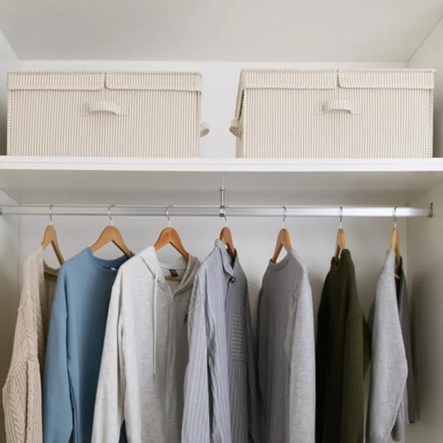 Extra Storage Bins With Lids Fabric Boxes for Home Organization